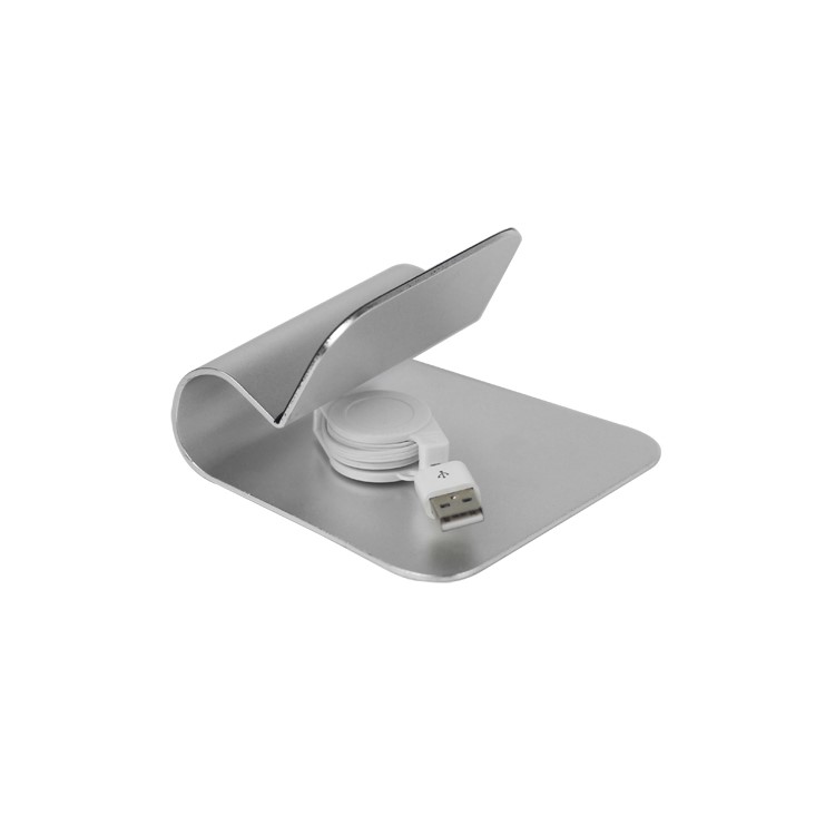 Aluminum The New iPad/iPad 2/iPhone Charging Cradle Dock Station with USB Retractable Cable