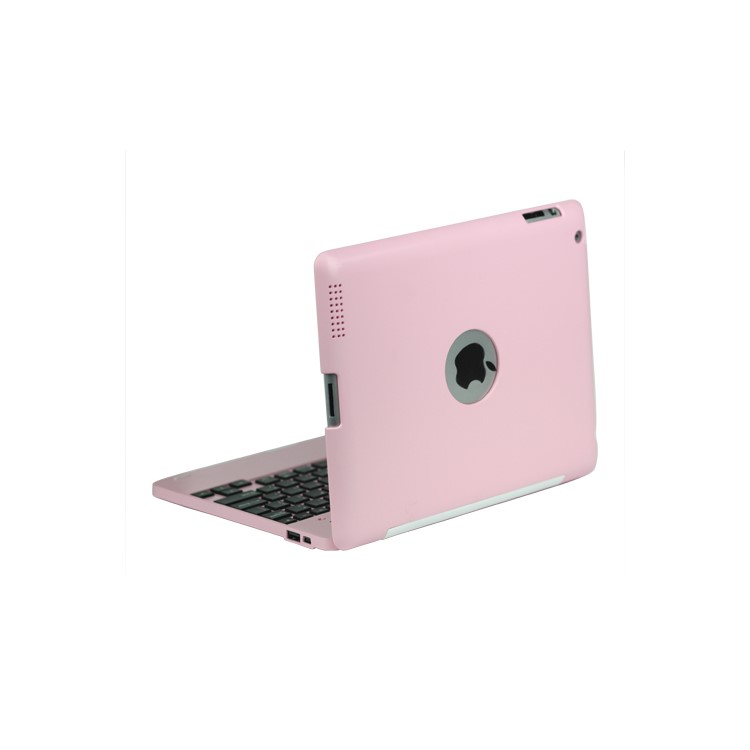 Lastest Wireless Bluetooth Keyboard Plastic Case for iPad 2 3 4 - Pink