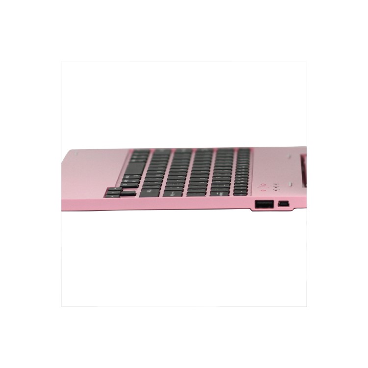 Lastest Wireless Bluetooth Keyboard Plastic Case for iPad 2 3 4 - Pink
