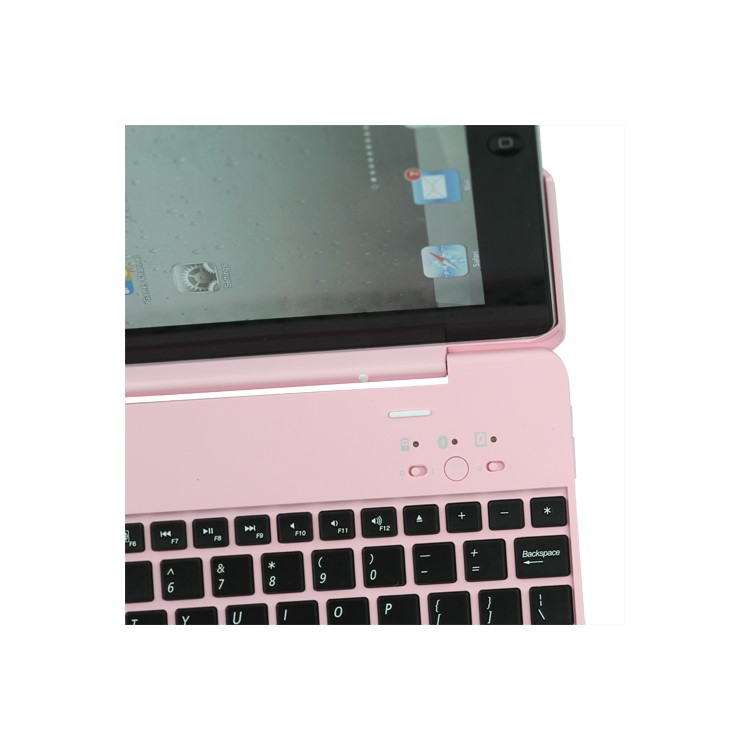 Lastest Wireless Bluetooth Keyboard Plastic Case for iPad 2 3 4 - Pink