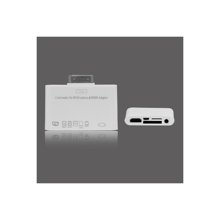 iPad 1 & 2 Camera Connection Kit Adapter+ Micro USB Port SD Card Reader AV HDMI Output