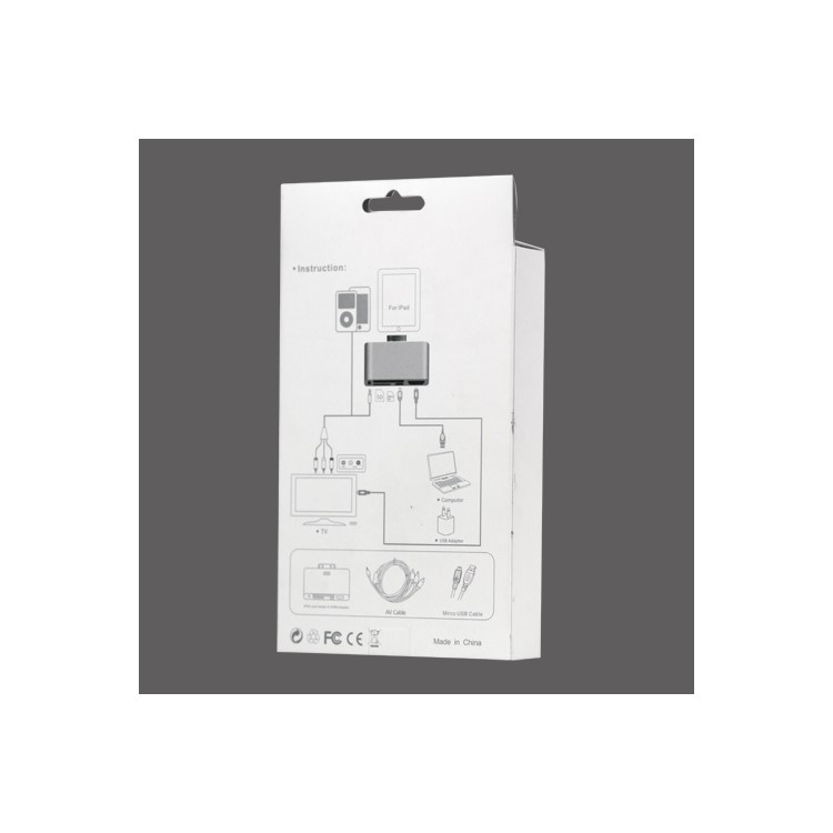 iPad 1 & 2 Camera Connection Kit Adapter+ Micro USB Port SD Card Reader AV HDMI Output