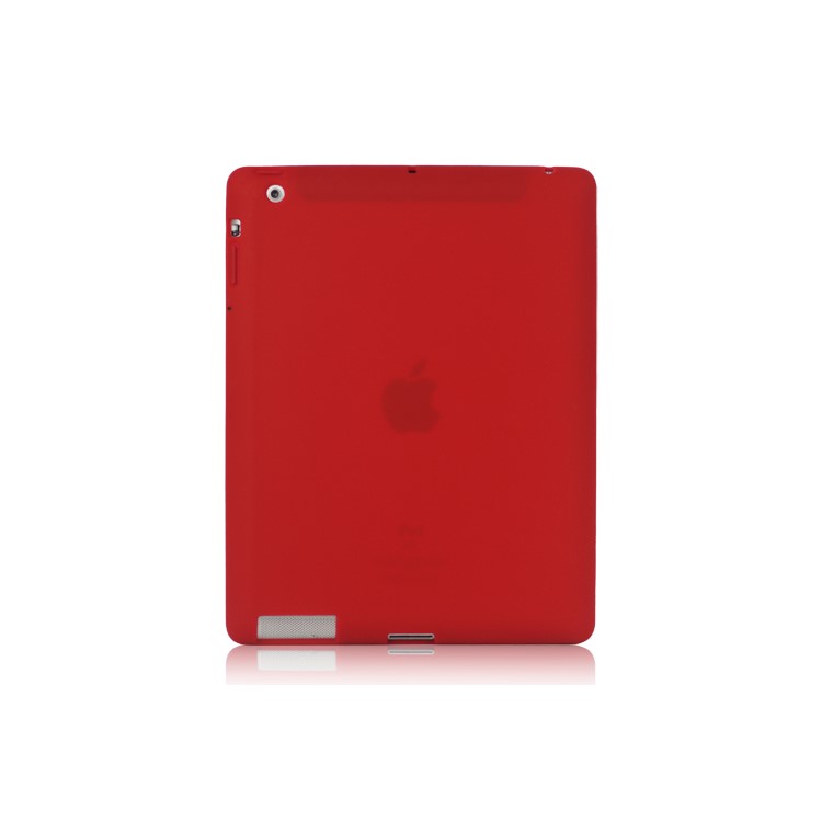 Soft Silicone Cover Case for New iPad 2nd 3rd 4th Generation - Red