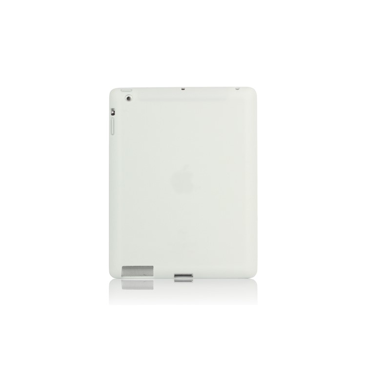 Soft Silicone Cover Case for New iPad 2nd 3rd 4th Generation - White