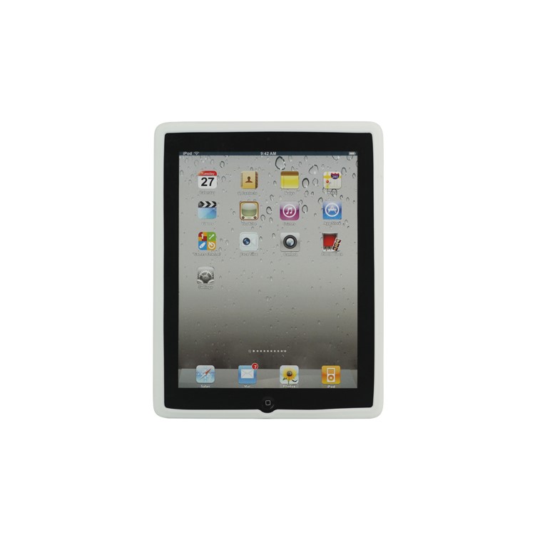 Soft Silicone Cover Case for New iPad 2nd 3rd 4th Generation - White
