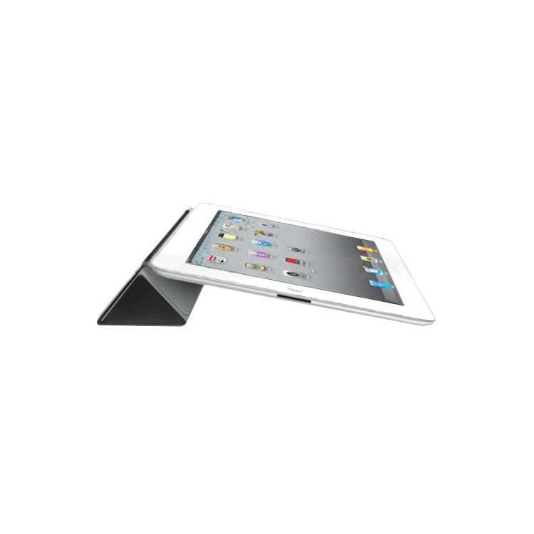 Fabulous Leather Smart Cover for iPad 3rd Generation The New iPad - Black