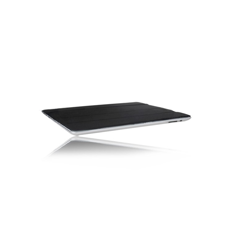 Fabulous Leather Smart Cover for iPad 3rd Generation The New iPad - Black
