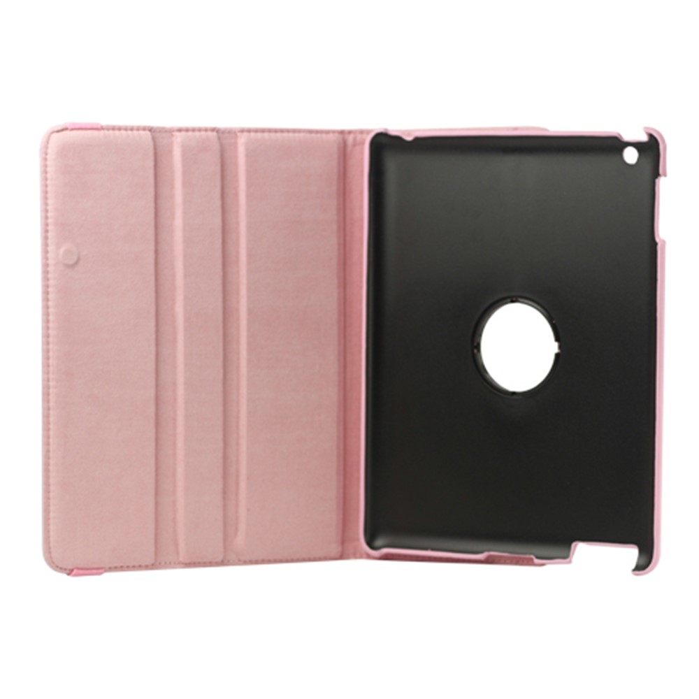 360 Degree Rotating New iPad 2 3 4 Leather Case Cover with Stand - Pink