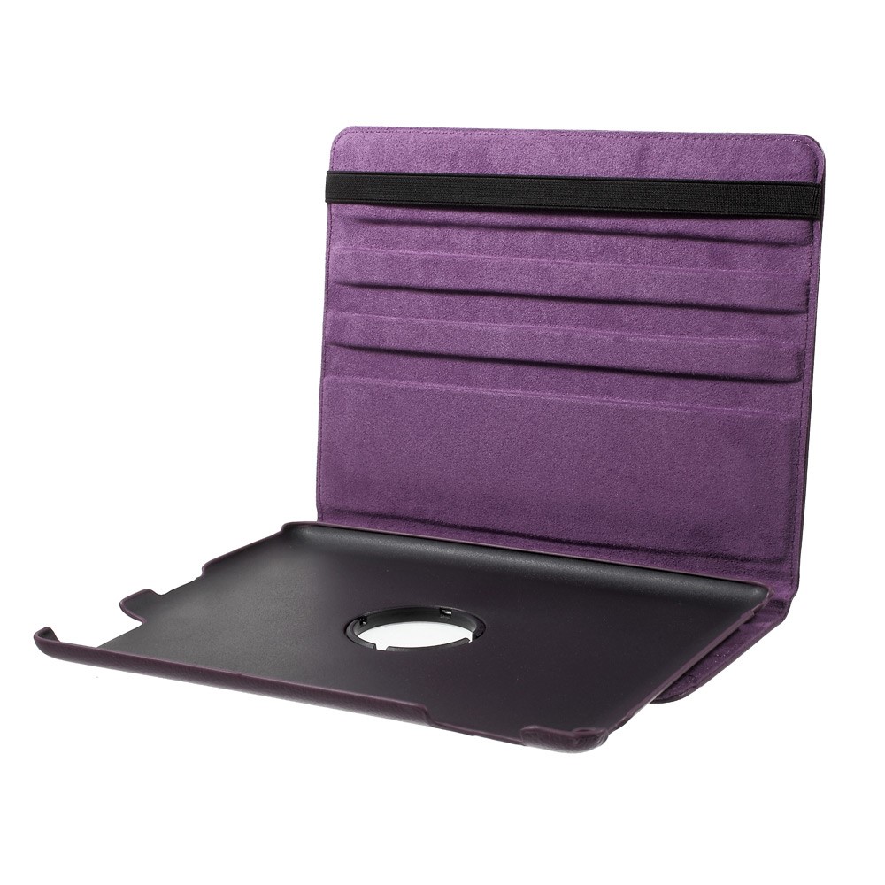 360 Degree Rotating New iPad 2 3 4 Leather Case Cover with Stand - Purple