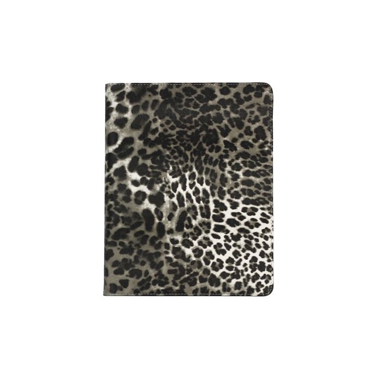 Leopard Folio Leather Case Stand for New iPad 2 3 4 - Black