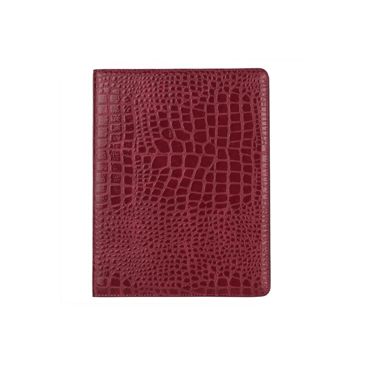 Crocodile Folio Leather Case Stand for New iPad 4th 3rd 2nd Gen - Purple