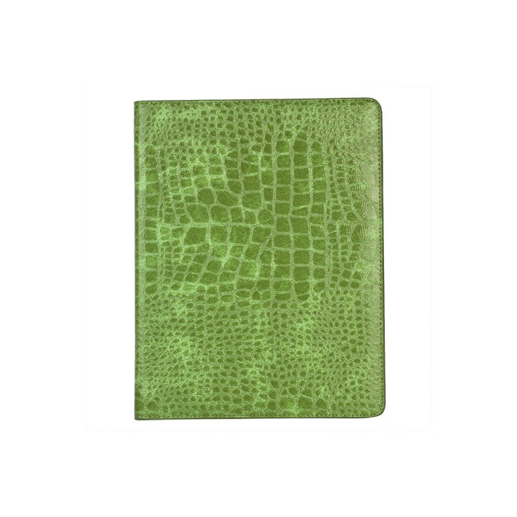 Crocodile Folio Leather Case Stand for New iPad 4th 3rd 2nd Gen - Green