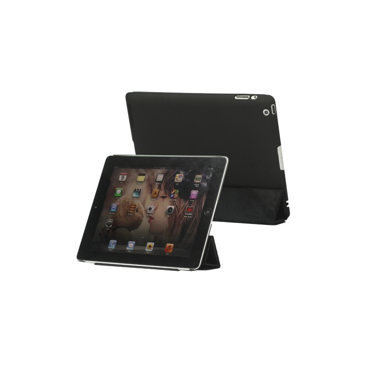 Slim Leather Smart Cover with Stand for iPad 2nd 3rd 4th Gen - Black