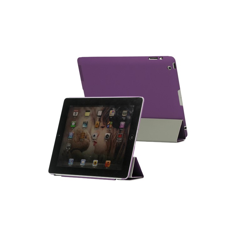 Slim Leather Smart Cover with Stand for iPad 2nd 3rd 4th Gen - Purple