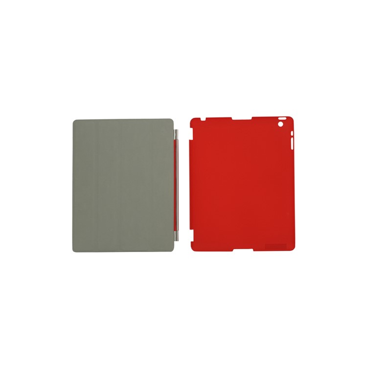 Slim Leather Smart Cover with Stand for iPad 2nd 3rd 4th Gen - Red