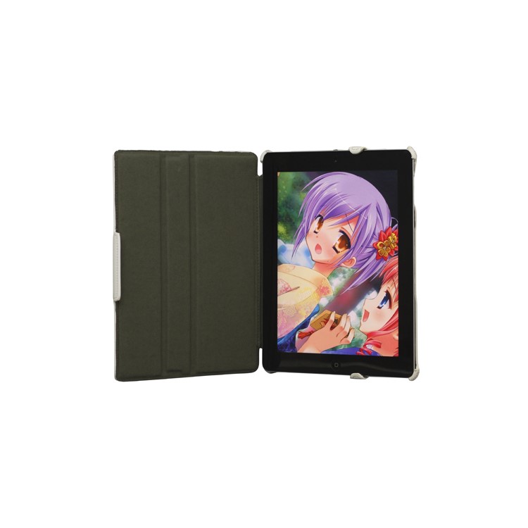 Slim Lychee PU Leather Case Cover for iPad 2nd 3rd 4th Gen - White