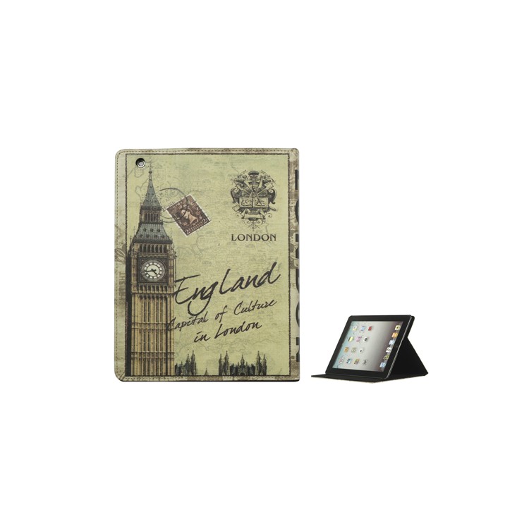 British Style Big Ben PU Leather Smart Cover Stand for iPad 2nd 3rd 4th Gen