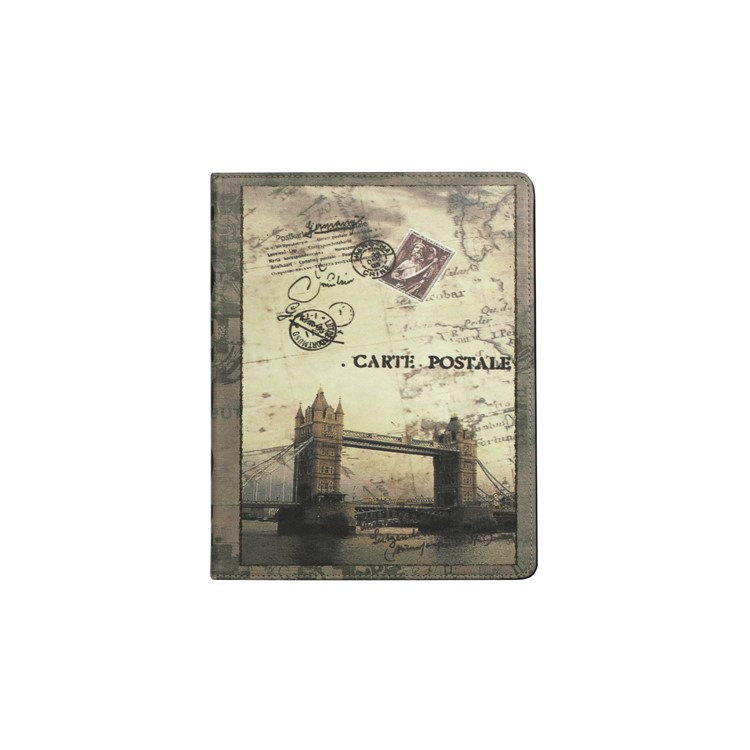 iPad 2nd 3rd 4th Gen British Style London Tower Bridge Magnetic Leather Case with Stand