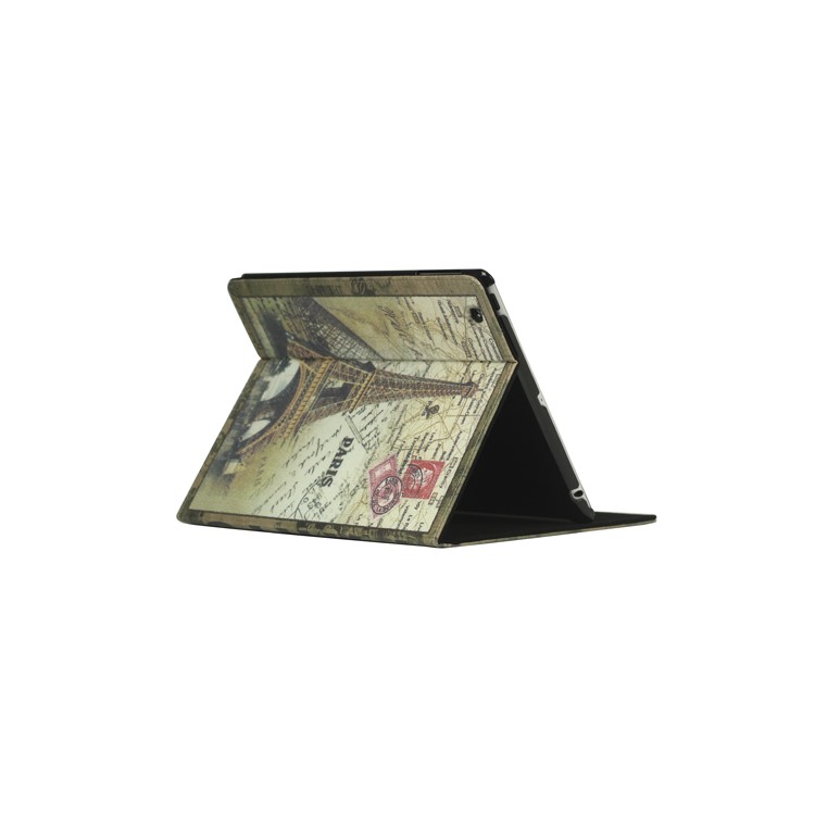 Retro Eiffel Tower Stand Leather Smart Cover for iPad 2nd 3rd 4th Gen