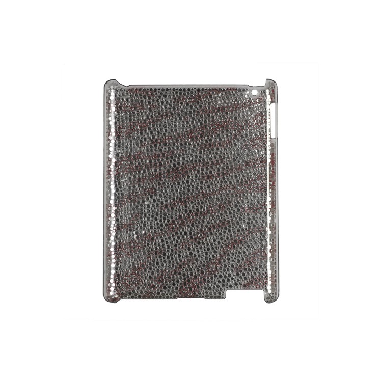 Sparkling Rinestone Zebra Cover Case for New iPad 2nd 3rd 4th Gen - Red