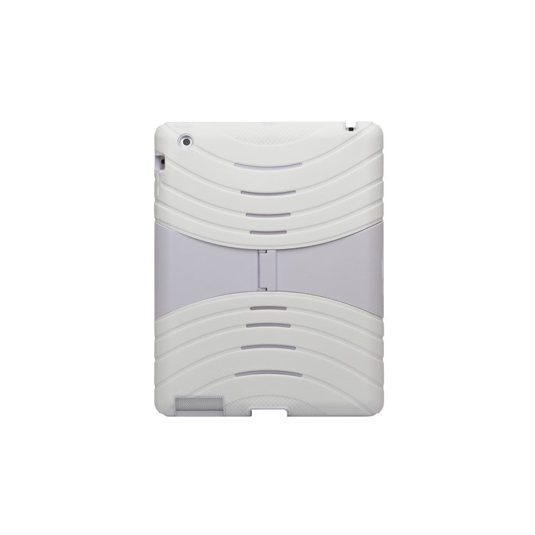 Snap-on Defender Case Cover with Stand for iPad 4 iPad 3 iPad 2 - White