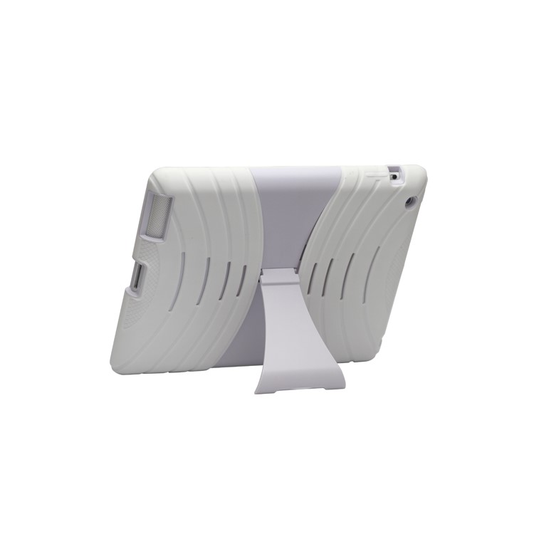 Snap-on Defender Case Cover with Stand for iPad 4 iPad 3 iPad 2 - White