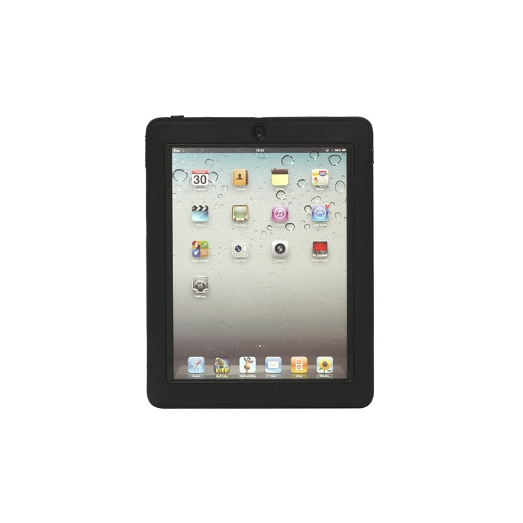 Snap-on Defender Case Cover with Stand for iPad 2 The New iPad - Black