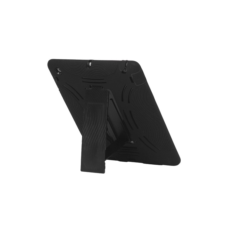 Snap-on Defender Case Cover with Stand for iPad 2 The New iPad - Black