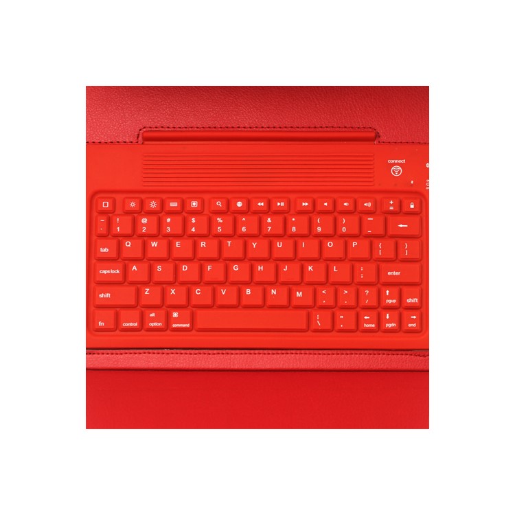 2 in 1 Bluetooth Keyboard and Leather Case for New iPad 2nd 3rd 4th Gen - Red