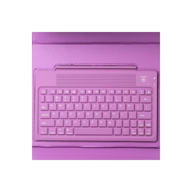 Premium Leather Case and Bluetooth Keyboard for New iPad 2 3 4 - Purple