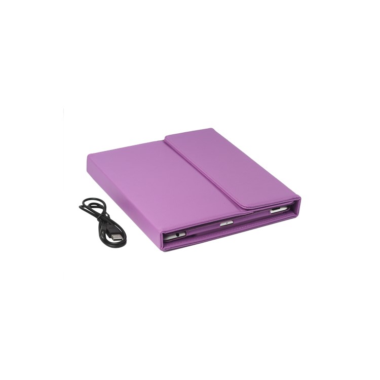 Premium Leather Case and Bluetooth Keyboard for New iPad 2 3 4 - Purple