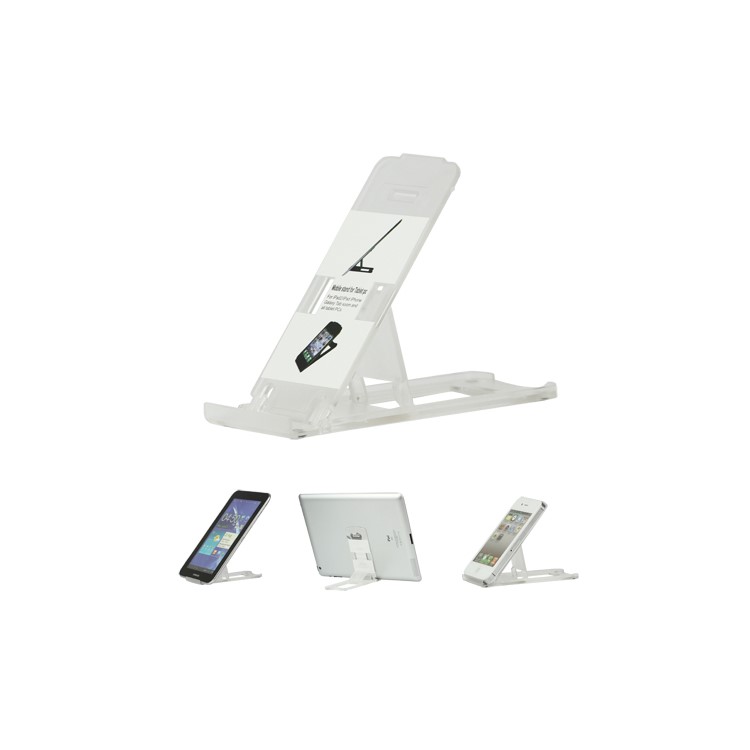 Clear Foldable Stand Mount Bracket for The new iPad iPhone Tablet PC - Transparent