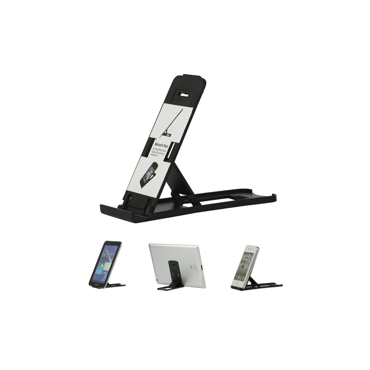 Foldable Plastic Stand Mount Holder for The new iPad iPhone Tablet PC and etc - Black