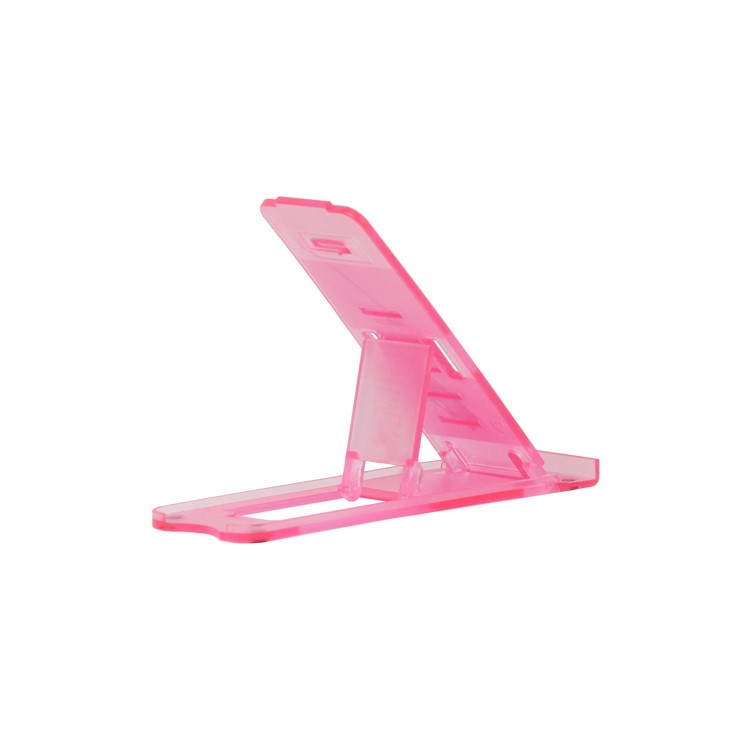 Clear Foldable Plastic Stand Bracket for The new iPad iPhone Smartphones - Rose