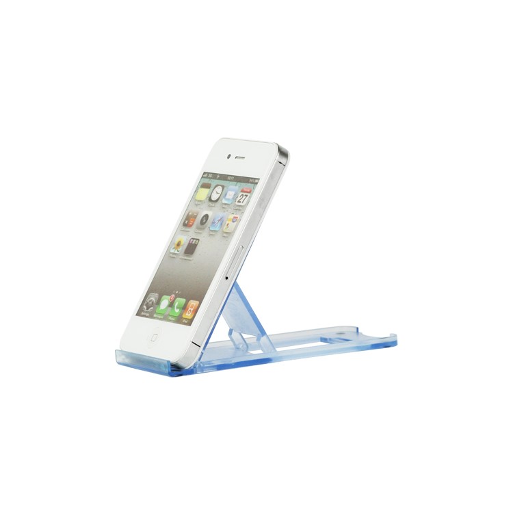 Clear Foldable Stand Mount for The new iPad iPhone Tablet PC and etc - Light Blue