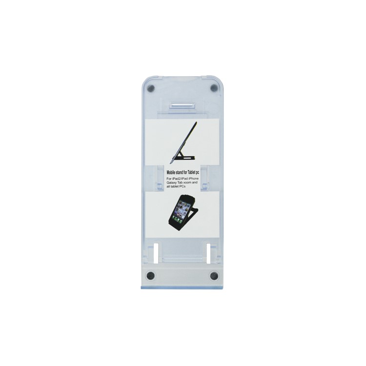 Clear Foldable Stand Mount for The new iPad iPhone Tablet PC and etc - Light Blue