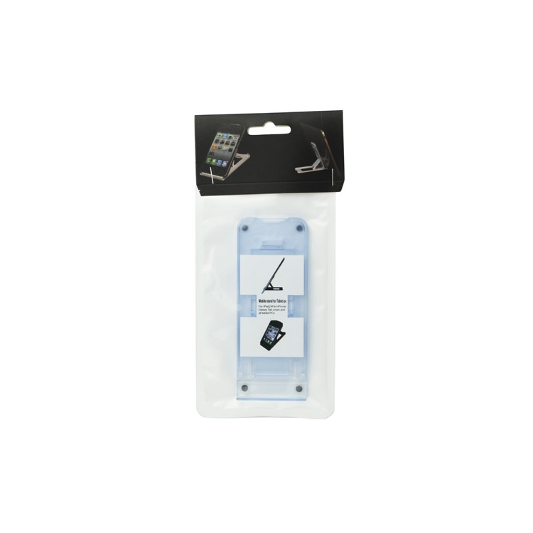 Clear Foldable Stand Mount for The new iPad iPhone Tablet PC and etc - Light Blue