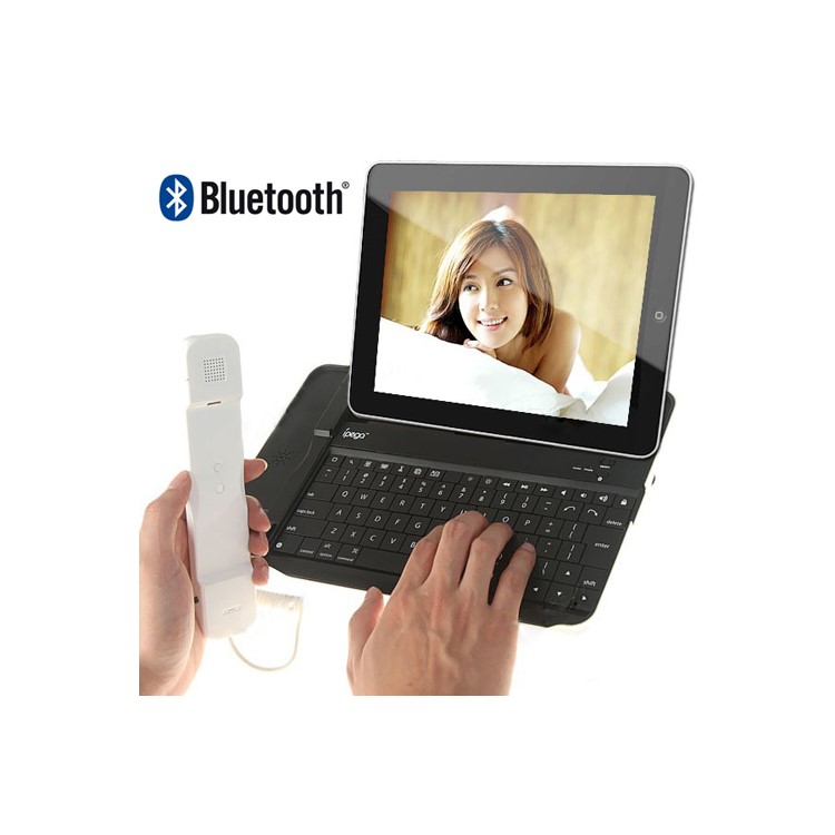 iPega iPad Skype Bluetooth Keyboard with Telephone Handset for The New iPad / iPad 2 / iPad