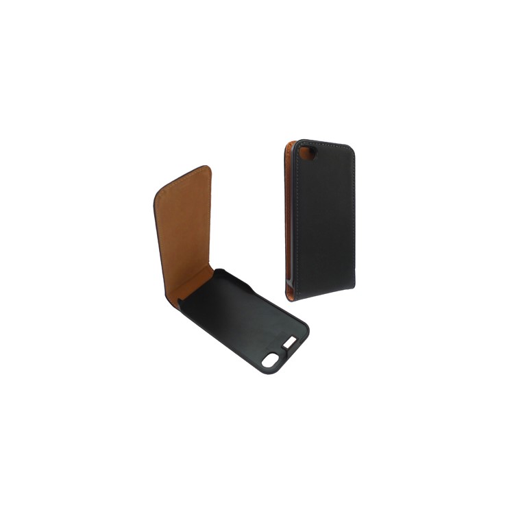 Classic Vertical Genuine Split Leather Skin Case for iPhone 4 4S (All Versions)