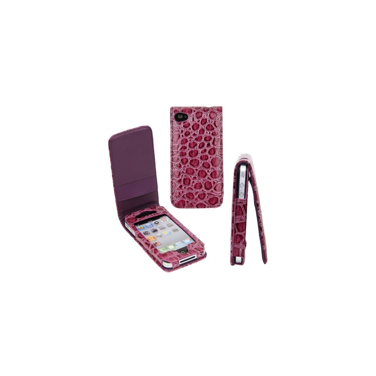 Vertical Crozzling Leather Wallet Case for iPhone 4 4S (All Versions)