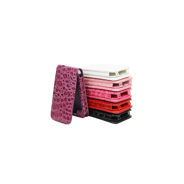 Vertical Crozzling Leather Wallet Case for iPhone 4 4S (All Versions)
