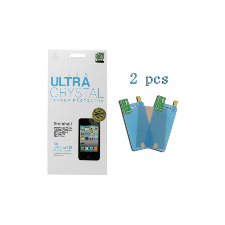 2 PCS Ultra Crystal Clear Screen Protector Shield Film for iPhone 4 4S
