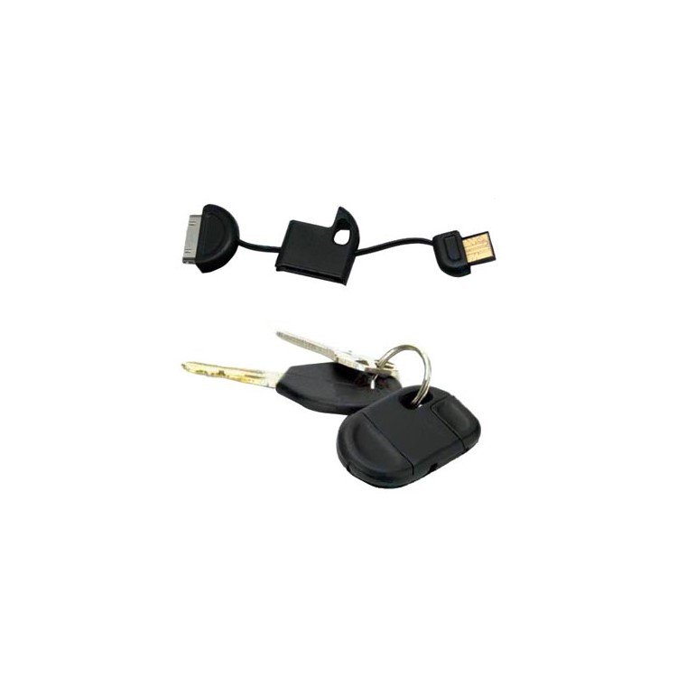Keychain USB Dock Connector Cable Adapter for Apple iPhone iPod Touch Nano