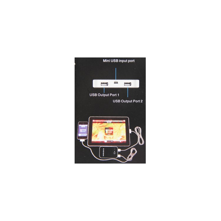 6600mAh Power Bank Station for The New iPad iPad 2 iPhone 4 Cell PhoneTablet PC PSP etc