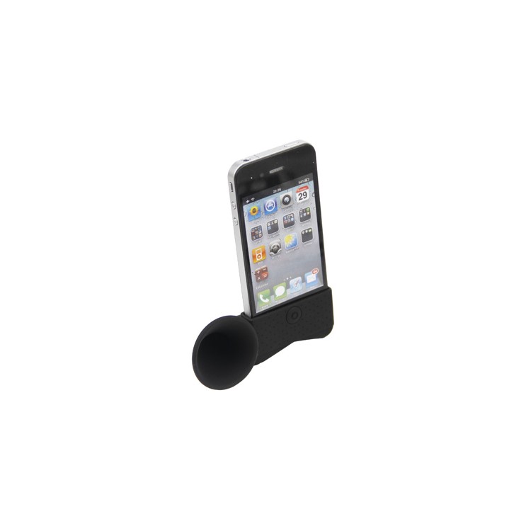 Unique Silicone Horn Stand Holder Amplifier Speaker for iPhone 4 4S (with Packing)
