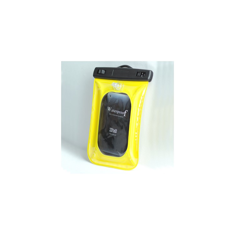 Yellow Diving Waterproof Pouch Case for iPhone 4/MP3/MP4/Mobile Phone, Size: 13*9.7 cm