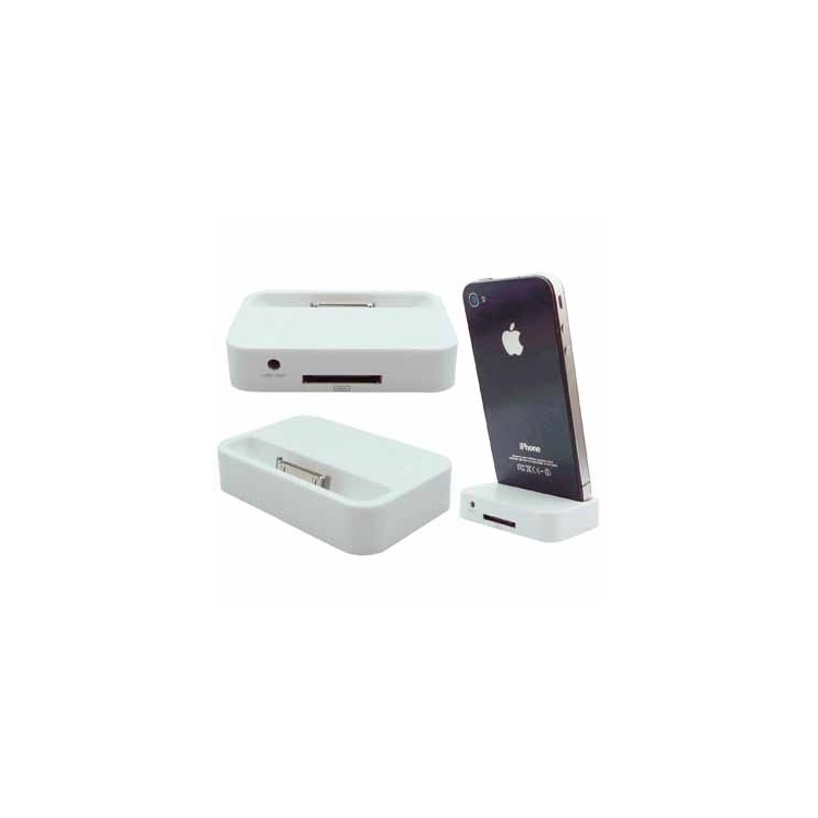 Desktop Sync and Charging Docking Station for iPhone 4 (White)