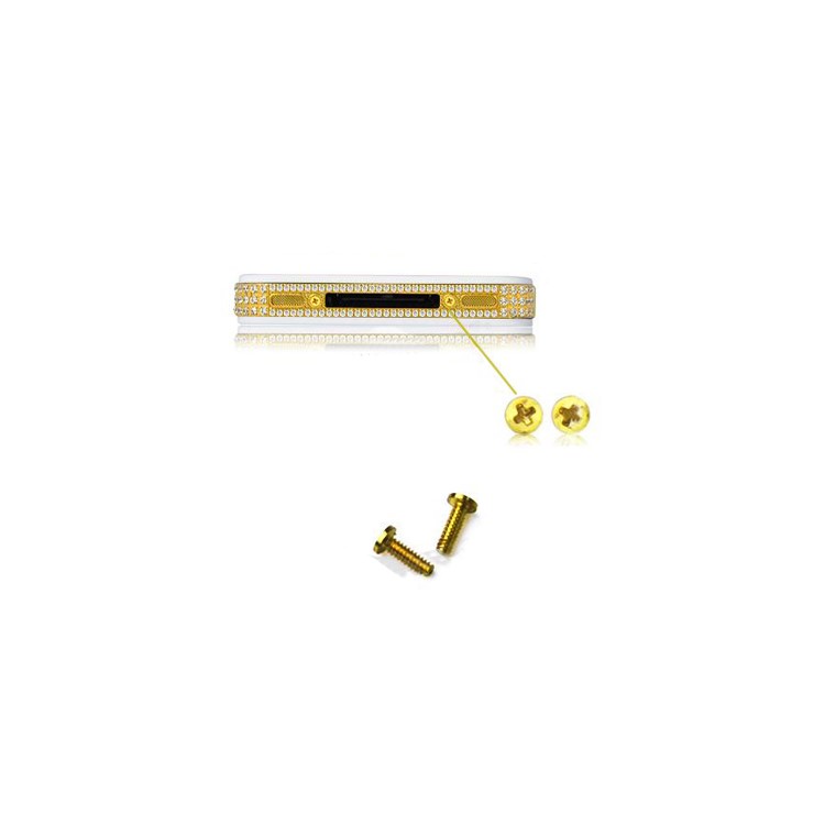 Golden Metal Rhinestone Middle Plate with Small Parts for iPhone 4 4G