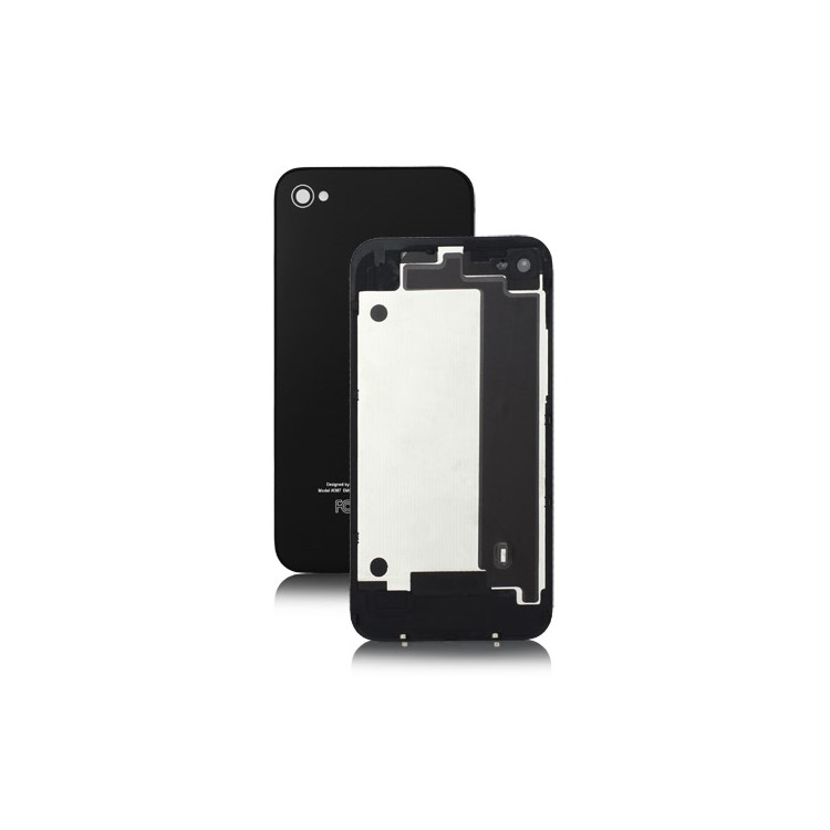 Glass Back Cover Housing Replacement for iPhone 4 4G - Black