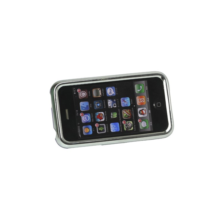 Snap-on Electroplating Hard Plastic Case with Stand for iPhone 3G/3GS - Purple